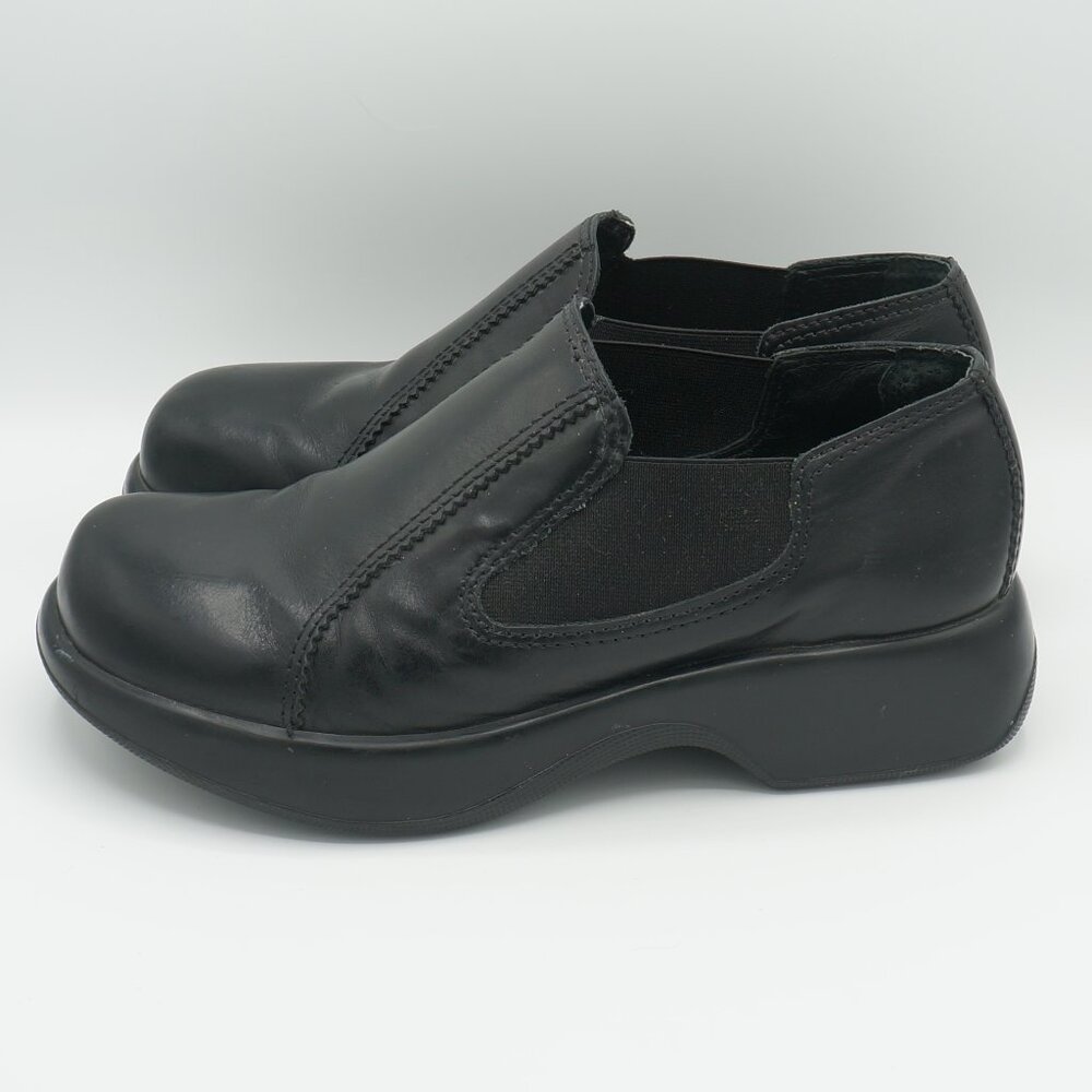 Dansko Stretch Loafers Women's Black Leather Slip-On Comfort Work Shoes Size 39 - Picture 2 of 10